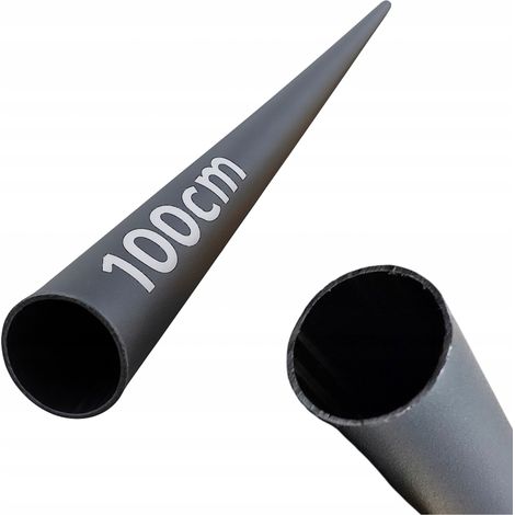 Tube en acier - 100 cm - Ø 19 mm - Noir - Résistant et durable - Idéal pour balustrades