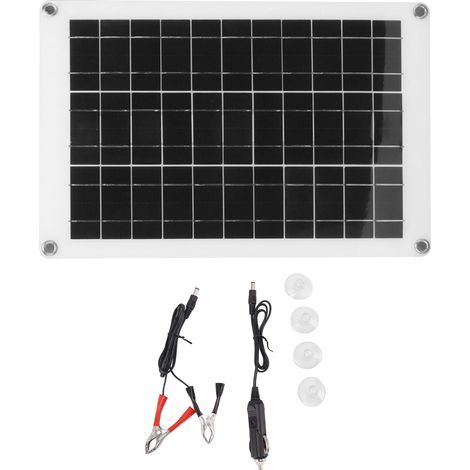 Kit de panneaux solaires en silicium polycristallin, étanche, Flexible, photovoltaïque, double USB, 20W, 18V (1/5)
