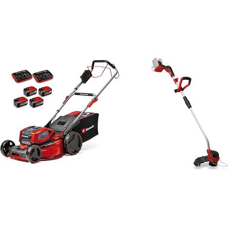 Tondeuse à gazon sans fil GP-CM 36/52 S Li BL (4x5,2Ah) (36V, brushless, 52cm) 4 Batteries 5,2 Ah et 2 Chargeurs doubles + Coupe-bordures sans fil GP-CT 36/35 Li BL