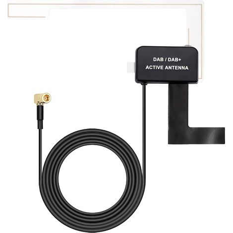 DAB-antenne voor auto met SMB-aansluiting×3, Geschikt voor Alpine, Pioneer, JVC, Kenwood, Pure - digitale radio-antenne van 3 meter, uitbreiding voor voertuigen, hoogwaardige ontvangst