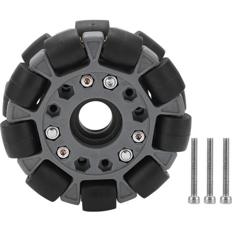 Roue Omni Directionale Double 100mm en Plastique, Capacité 20KG pour Robot Mobile Plateforme (1/5)
