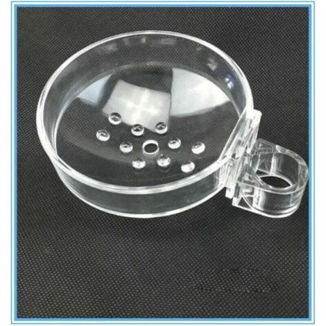2 pièces Transparent ABS Porte-Savon de Salle de Pain pour Barre de Douche,Rond,Diamètre 22mm (1/5)