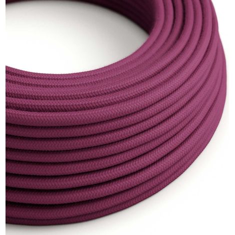 Creative-Cables, Cavo elettrico rivestito in tessuto, 2 x 0,75 mm², 50 m, Vinaccia RC32, Rotondo, Cotone