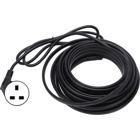 Câble chauffant autorégulant antigel pour tuyau PVC, 10 mètres, ruban électrique avec fiche antidéflagrante, prise UK 220V (1/5)