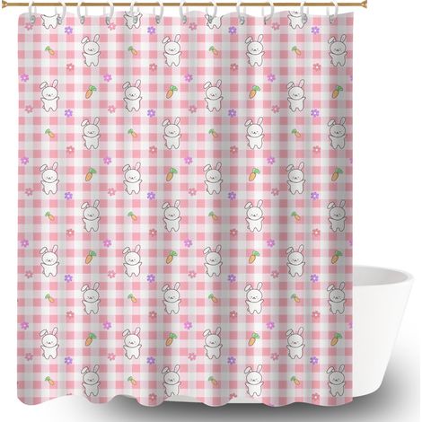 Rideau de bain imprimé polyester 180x180 stylé bâche de douche pour maison de campagne (1/5)