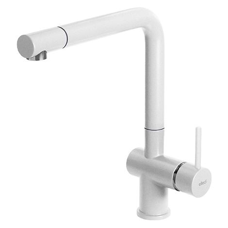 Elleci Stream K96. Tipo di beccuccio: Standard, Colore del prodotto: Bianco, Controllo del flusso d'acqua: Leva sanitaria. Altezza sopra la superficie di fissaggio (max): 31,9 cm - MKKSTR96