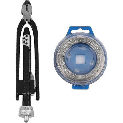 Pince à torsader pour fil de sécurité aéronautique 6 pouces, outil de verrouillage et de torsion / Rouleau de 15 m en acier inoxydable 0,7 mm (1/5)