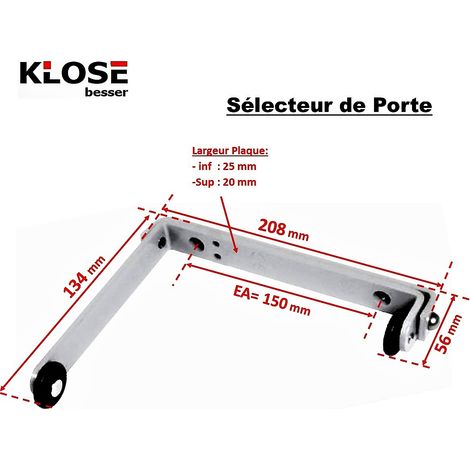 Selector de puerta KLOSE besser ACIER ( BLACK,WHITE,GREY,NICKEL Satin, Choice)  Nickel Satin