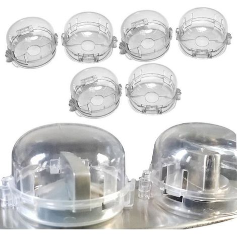 Couvre-boutons de cuisinière à l'épreuve des enfants - Transparent - Universel - Facile à installer (1/3)