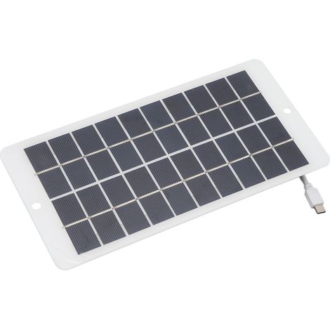 Panneau solaire portable 10 W 5 V avec sortie USB-C pour la recharge de téléphones et la surveillance de sécurité (1/5)