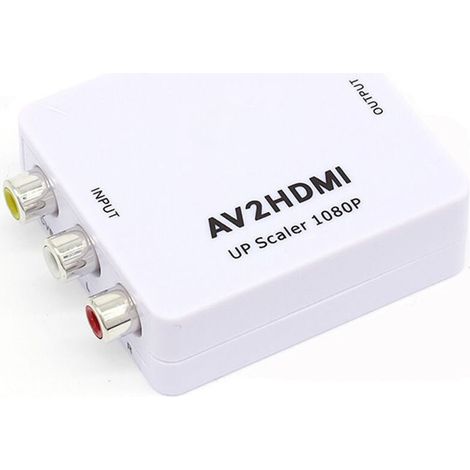 RCA CVBS AV zu HDMI Audio-Video-Konverter-Adapter für Kamera, DVD, VHS, Videorecorder, PSP, Xbox, PS2 an neuen Monitor oder Projektor (1/4)
