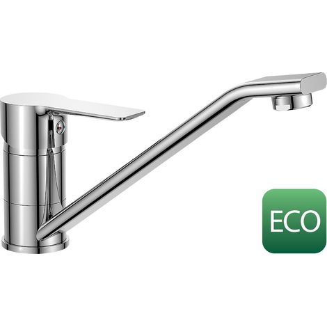 BARON ECO 6 l/min, Mitigeur de Cuisine, 186mm, Bec Pivotant, chrome