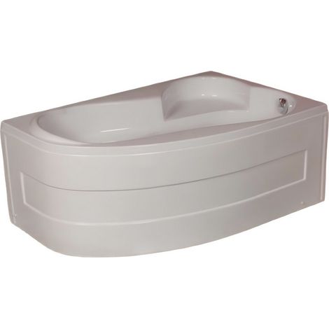 Baignoire d'angle gauche-droit Ivory avec tablier - 150x100 cm - Angle: Gauche - Siphon: Sans (1/5)