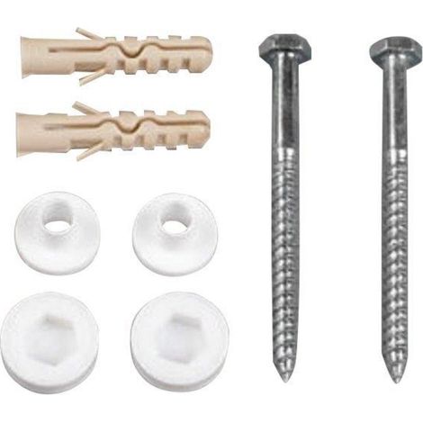 Kit de fixation pour cuvette WC MAK10, vis 6,0x70, blanc