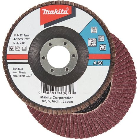 MAKITA D-27040 Aluminiumoxid-Fächerscheibe 115 mm G60 (1/2)