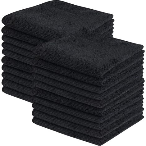 20x20cm 20Stück Schwarze Mikrofasertücher Küche Reinigung Putzlappen (1/5)