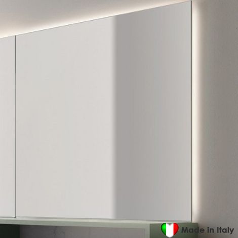 Specchio COMPAB Retroilluminato Led 95 x 75 cm - Made In Italy - 15 W - Design Moderno - Risparmio Energetico Classe A