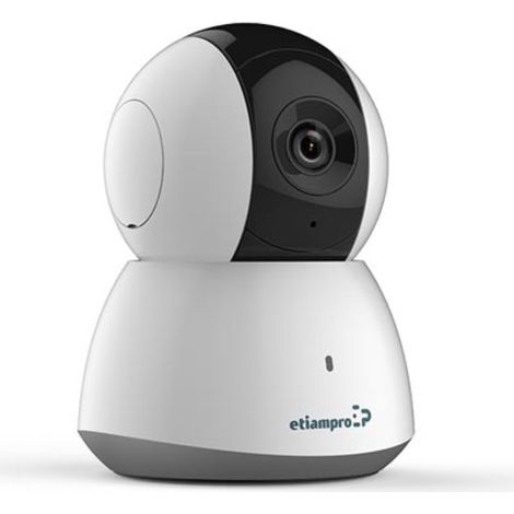 Velleman – Caméra IP WiFi panoramique 2 MP avec vision nocturne jusqu'à 10m – Inclinaison 90° – Installation facile – ECAMIP801 (1/5)
