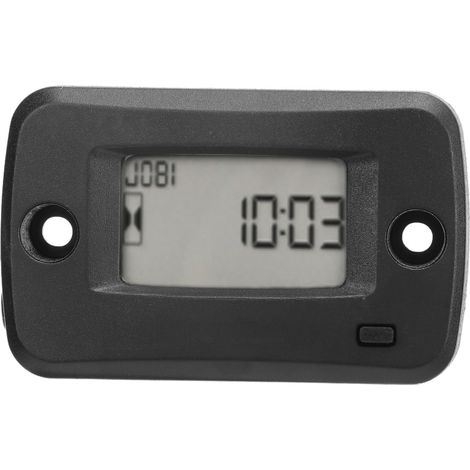 Compteur horaire numérique sans fil à activation par vibration pour l'entretien, adapté aux motos, aux véhicules tout-terrain et aux tondeuses à gazon. (1/5)