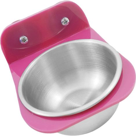 Stainless Steel Bird Food Bowl, Practical Container for Parrots and Cage Birds, Food and Hydration Holder, Easy Installation, Capacity (1/5)