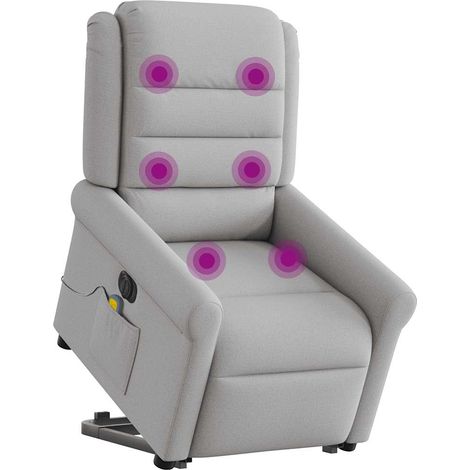 Maison Exclusive - Massagesessel mit Aufstehhilfe Elektrisch Wolk