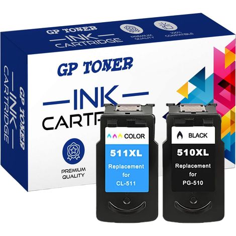 2 cartouches d'encre pour imprimantes Canon GP-C510XL et C511XL GP (1/5)