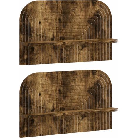 Scaffale da parete 2 pz Rovere Fumo 60 x 13.5 x 37.5 cm vidaXL (1/5)