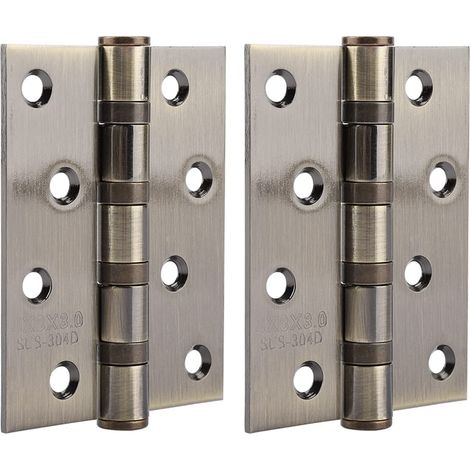 Charnières Inox Épaisseur 3mm Paumelle pour Porte en bois Charnière à Visser au Placard Lourd.