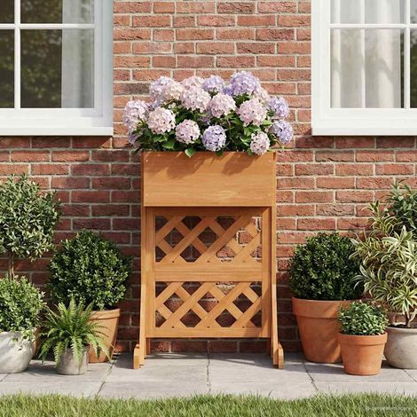 vidaXL  Vertical Garden Trellis  Orange 48 x 30 x 70.5 cm Solid Fir Wood