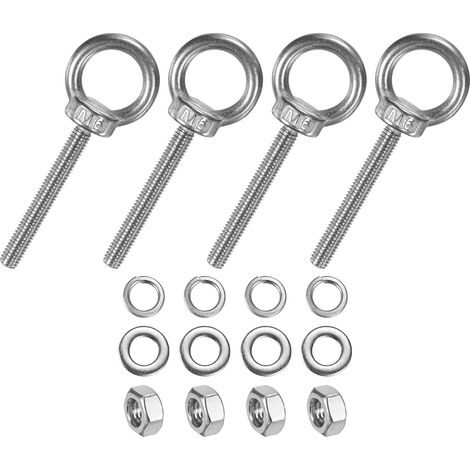 4-Sets Boulons À Oeil En Acier Inoxydable M6x50mm Boulon À Oeil (1/5)