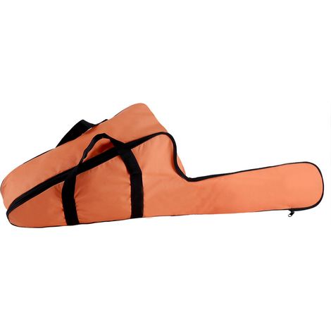 Sac de transport scie à chaîne orange Oxford, housse de protection robuste, étui de rangement pratique avec poignée, pochette porte-outil portable, sacoche de stockage pour tronçonneuse. (1/5)