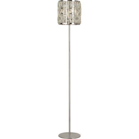 Piantana Contemporaneo Gioiello Acciaio Cromo Cristallo Trasparente 1 Luce E27 (1/5)
