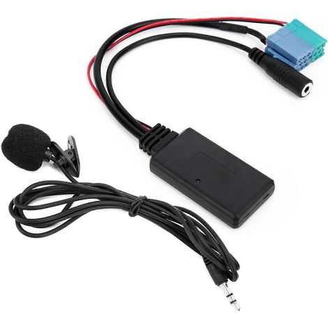 Câble Audio Auxiliaire Adaptateur Microphone Bluetooth 5.0 12V DC Remplacement pour Fiat Grande Punto (1/4)