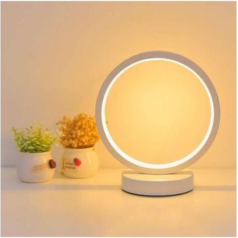 Cercle Anneau Lampes de Table Chambre Chevet Veilleuse Led éclairage Créatif Décor à la Maison Lampes Minimalistes pour Chambre Salon 18CM (1/4)