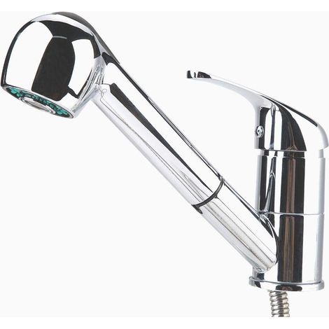Rubinetto da cucina Qinlorgo, rubinetto multifunzionale per acqua fredda per lavello (standard USA 3/8" C o 9/6" - placcatura in cromo argento) (1/5)