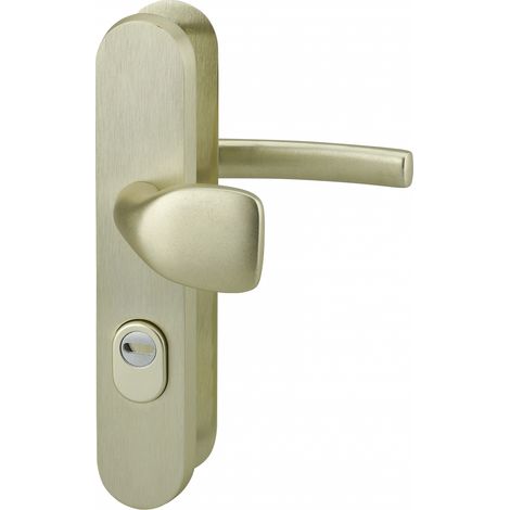 Set maniglie di sicurezza per porta d'ingresso, leva e placca esterna, interasse 216 mm, finitura F2 – THIRARD (1/2)