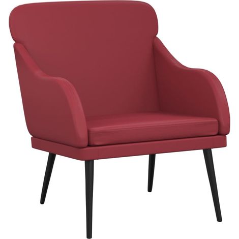 Armchair Wine Red 63x76x80 cm Faux Leather vidaXL (1/5)