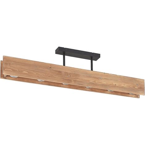 Lindby Lámpara de techo 'Malwin' en Marrón Madera