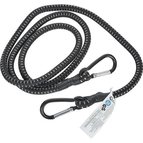 Elastisches Seil geko 10 mm 150 cm mit Metallkarabinern (1/3)