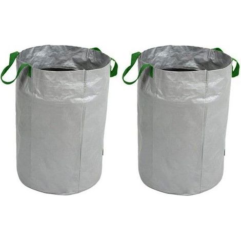 Sacs à déchets de jardin réutilisables - Lot de 2 pièces - Dimensions 45x63 cm - Capacité 100 L - Imperméable (1/5)