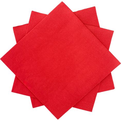 Tovaglioli di carta rossi 33x33 cm 20 pezzi Elegant MonoNord duka (1/3)
