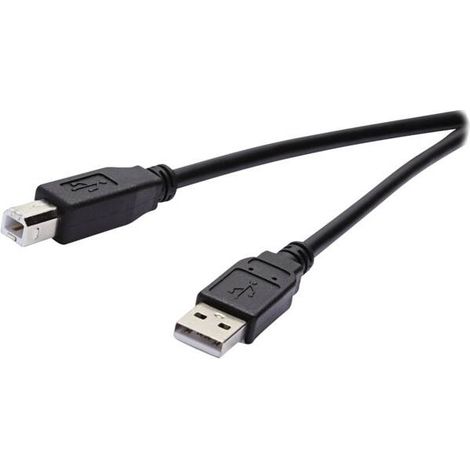 Vivanco VVIT31USBAB18MMK cavo USB USB 2.0 1,8 m USB A USB B Nero