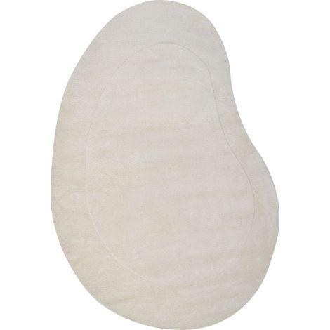 Tapis en Viscose Moderne Forme Organique 160 x 230 cm Beige Masso (1/5)