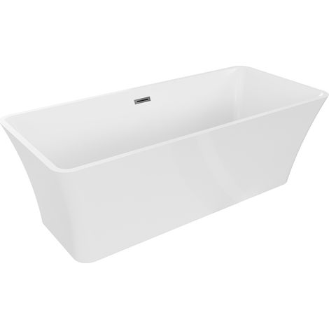 Baignoire Mexen Tonia autoportante 170 x 75 cm, blanche, bonde gun metal - 52171707500-95 (1/5)