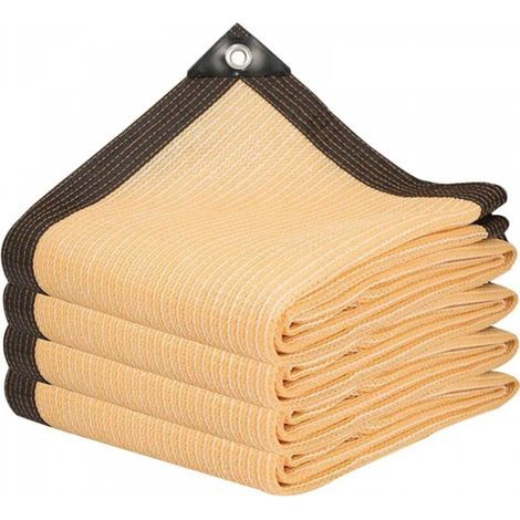 Voile d'ombrage résistante aux UV, filet brise-vent pour serre, toile d'ombrage pour plantes/jardins/voitures d'extérieur, 5M×6M, jaune (1/5)