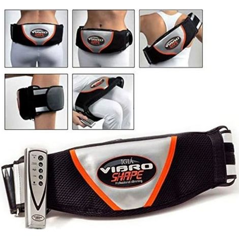 Ceinture De Massage - Vibrante Et Thermique - Pour Abdomen Cuisses Fesses - 5 Niveaux Réglables - 1 Pièce