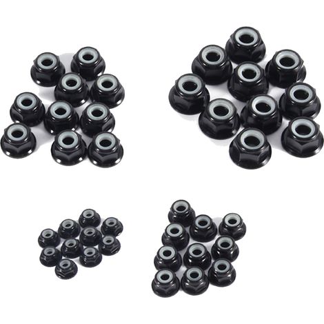 Écrous Frein Nylstop M5 Aluminium Anodisé Hexagonaux Anti-Desserrage Lot de 10 (1/5)