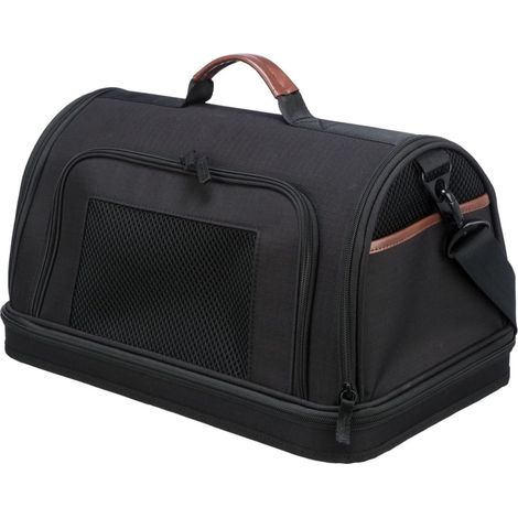 Bolso para transporte aéreo de perros Gate negro 45x28x25 cm TRIXIE (1/5)