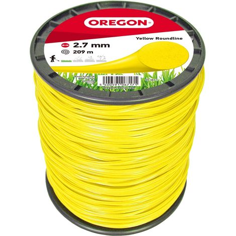 Fil de débroussailleuse 2.7 mm Jaune Rond, 2.7mm x 209m