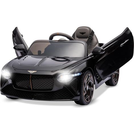 Voiture Électrique pour Enfants 12V sous Licence Bentley Bacalar avec Télécommande, Porte Ciseaux, 3 Vitesses, Lumières LED, Klaxon, Véhicules Électriques pour Enfants 3+ ans Noir